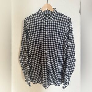 J Crew Classic-fit Boy Shirt Women's 8 Tall Gingham Normcore